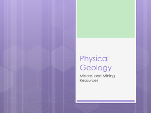 Lecture 2 Minerals and Mining Resources