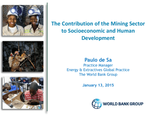 Mining Contribution to Socioeconomic and Human Development
