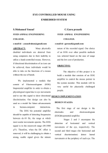 EYE CONTROLLED MOUSE USING EMBEDDED SYSTEM