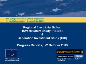 Regional Electricity Balkan Infrastructure Study and Generation