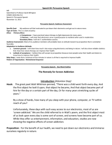 Persuasive Speech Outline MP