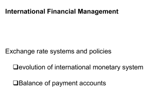 Exchange rate systems & policies