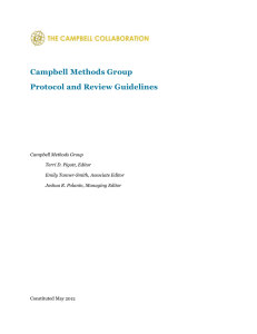 Methods guidelines - The Campbell Collaboration
