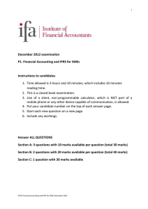total 30 marks - Institute of Financial Accountants