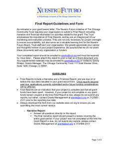 NF grant report template - Chicago Community Trust