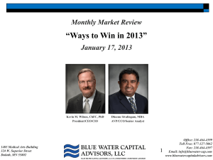 the January Review - Blue Water Capital Advisors