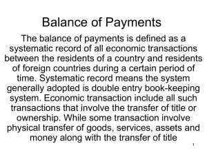 Balance of Payments