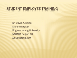 Student Employee Training