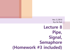 Pipe, Signal, and Semaphore (revised)