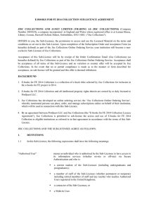 Licence Terms Document