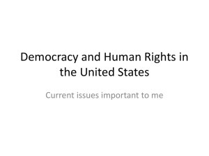Democracy and Human Rights in the United States