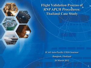 Flight Validation Process of RNP APCH Procedures: Thailand Case