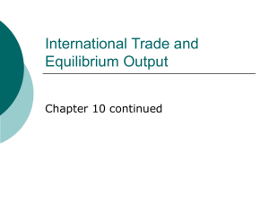 International Trade and Equilibrium Output