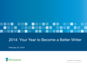 1. 2014 Your Year to Become a Better Writer