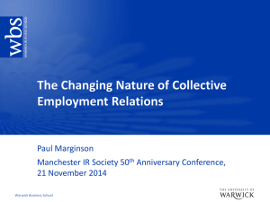 The Changing Nature of Collective Employment Relations