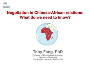 China in Africa - Rhodes University