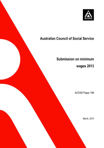 2. The federal minimum wage and low paid employees in Australia