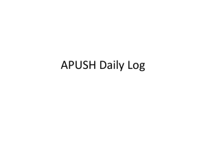 APUSH Daily Log through
