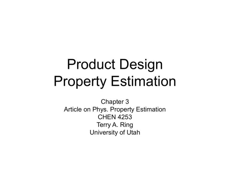 Property Estimation University Of Utah