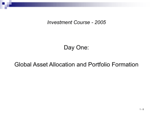 FIN 377L – Portfolio Analysis and Management