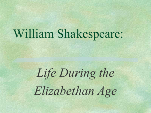 Elizabethan Era and William Shakespeare Notes