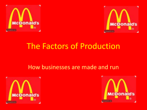 The Factors of Production