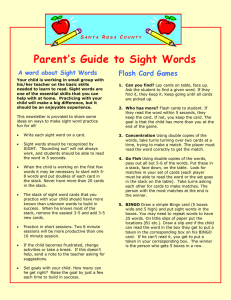 Sight word ideas letter for parents
