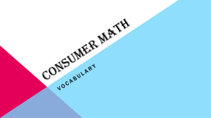 How do you use percent to solve consumer math problems?