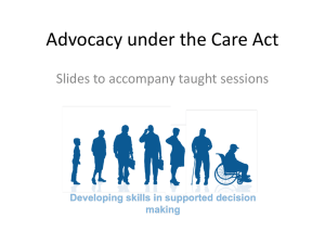 Advocacy under the Care Act_Presentation Slides