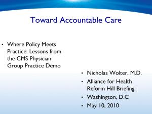 Nick Wolter Presentation - Alliance for Health Reform