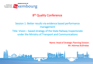 (Lithuania) - Vision-based strategy of State Railway Inspectorate