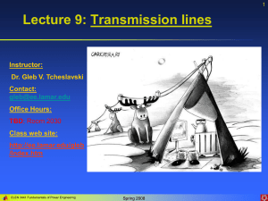 Lecture 9: Transmission lines