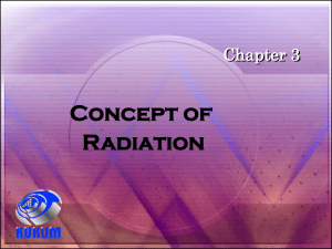 Chapter 3 - Concept of Radiation