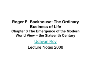 Roger E. Backhouse: The Ordinary Business of Life Chapter 3 THE