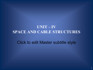 unit – iv space and cable structures