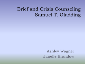 Brief and Crisis counseling
