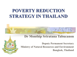 POVERTY REDUCTION STRATEGY IN THAILAND