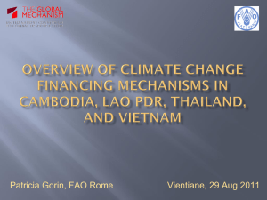 Overview of climate change financing mechanisms in Cambodia