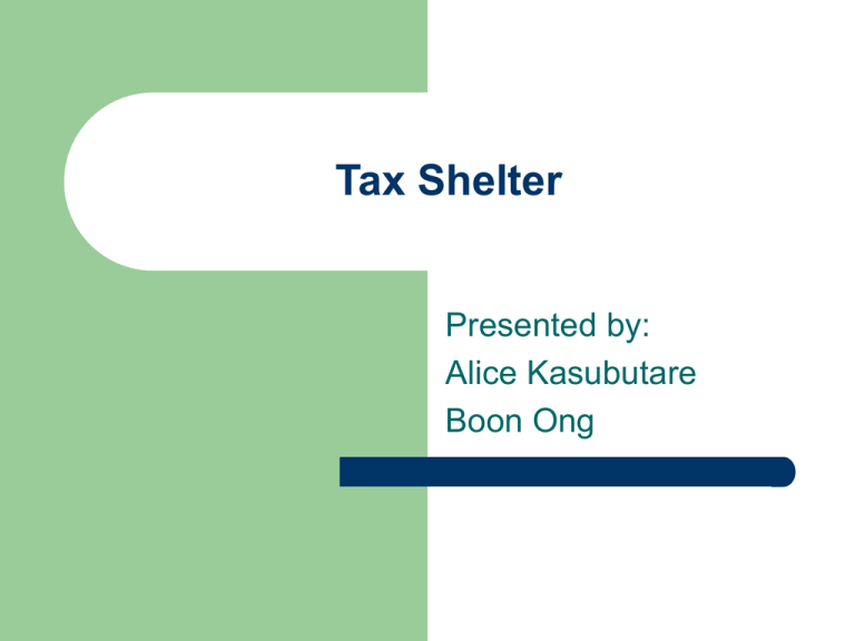 Tax Shelter