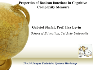 Properties of Boolean functions in Cognitive Complexity Measure