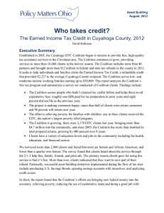 The Earned Income Tax Credit in Cuyahoga County, 2012