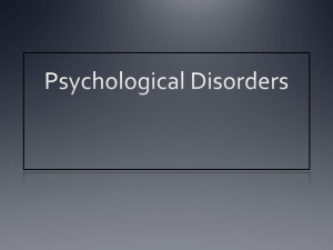 AP Psychological Disorders