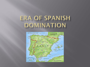 Era of Spanish Domination