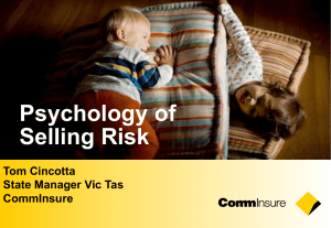 CommInsure – Psychology of Selling Risk