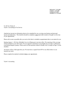 2014 Tax Letter