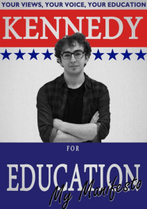 My name's Joe Kennedy and I want to be your Education Officer for