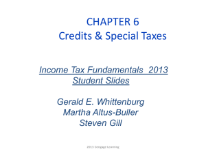 CHAPTER 6 Credits & Special Taxes
