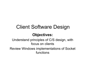 Client Software Design