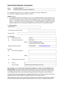 Village Hall Booking Form V5