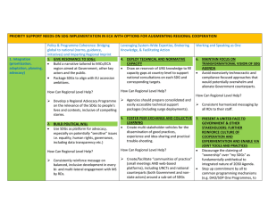 Matrix on SDG Support Needs and Options in the ECA region